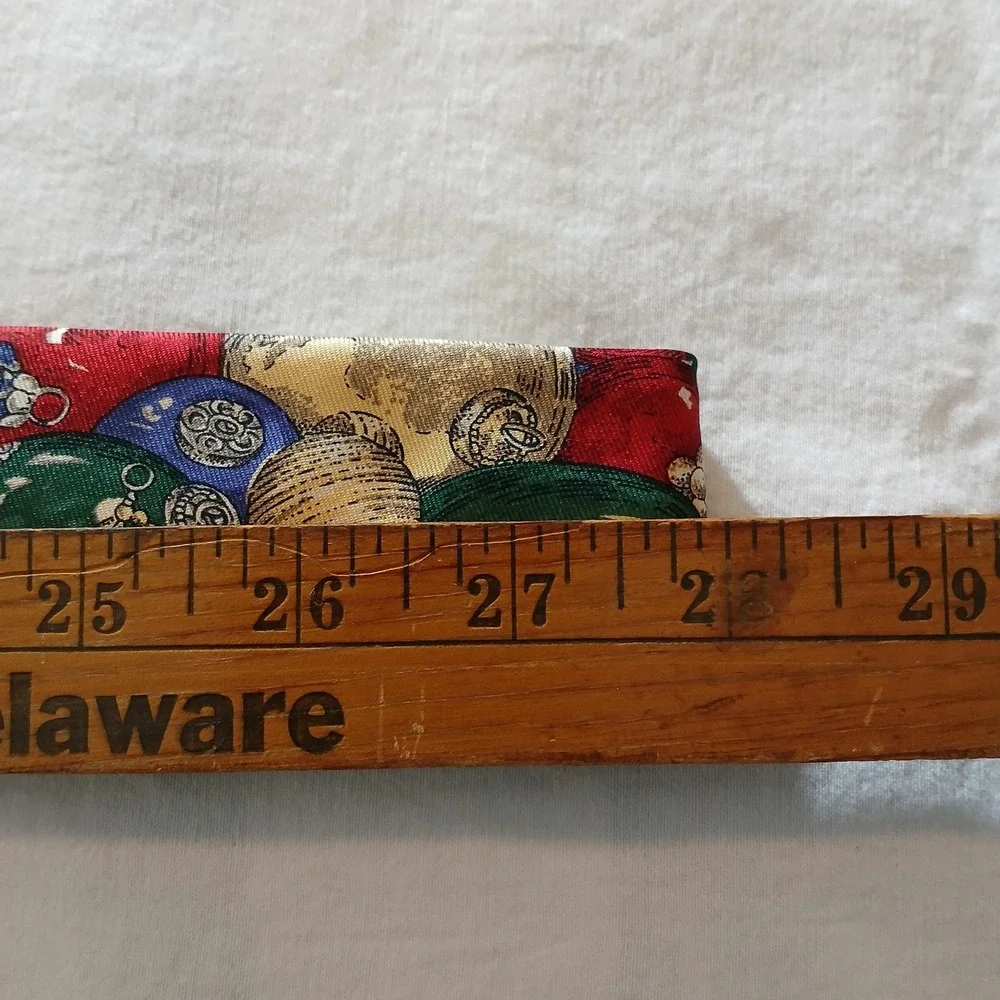 Vintage Robert Talbott Silk Tie Mens Christmas Ornaments Holiday Made USA 90s‎